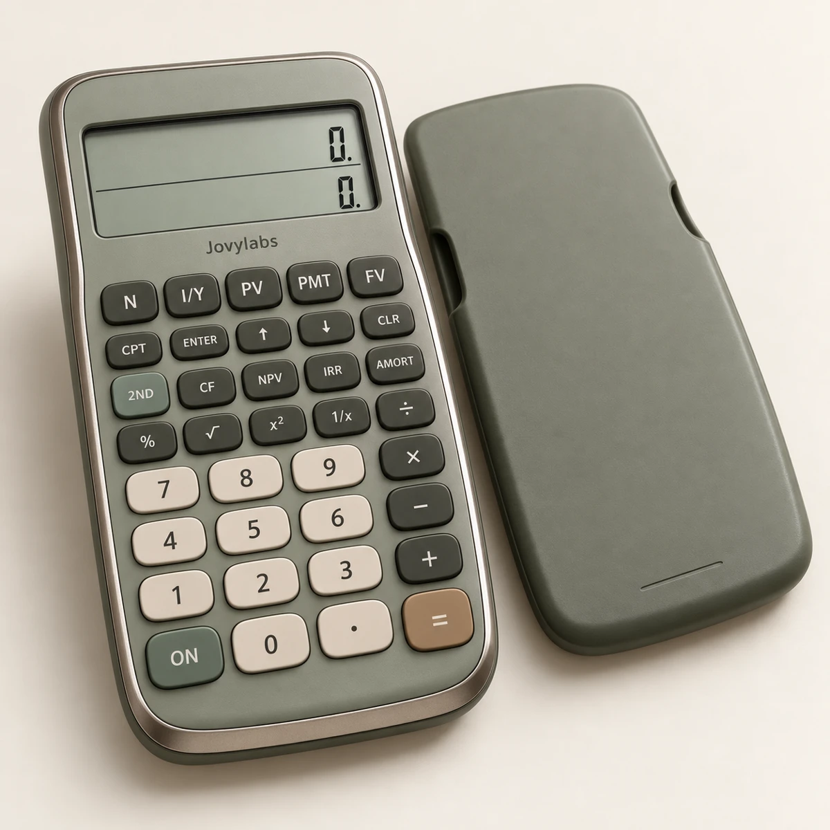 Contour Financial Calculator in Olive grey